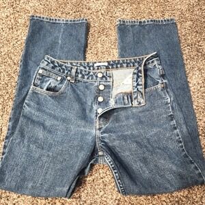 HALOGEN - Button Fly Denim Jeans. Misses Size 6 Regular